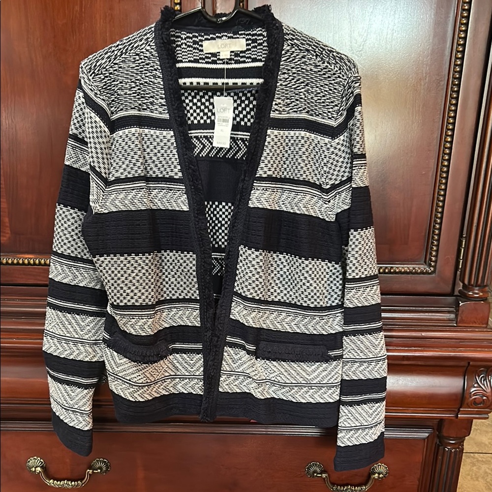 Loft Monochrome Patterned Cardigan